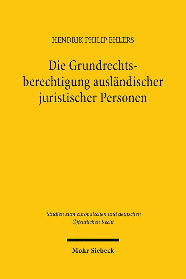 Die Grundrechtsberechtigung ausländischer juristischer Personen main product photo