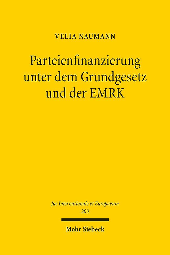 Parteienfinanzierung unter dem Grundgesetz und der EMRK main product photo