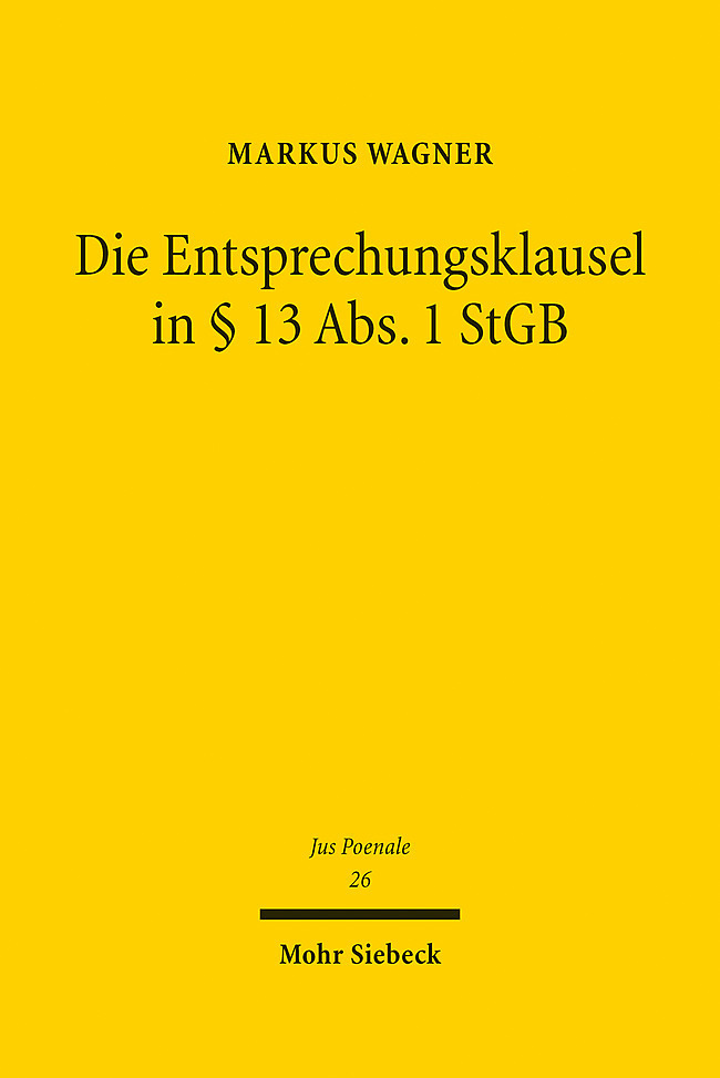 Die Entsprechungsklausel in § 13 Abs. 1 StGB main product photo