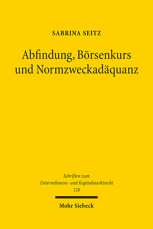 Abfindung, Börsenkurs und Normzweckadäquanz main product photo