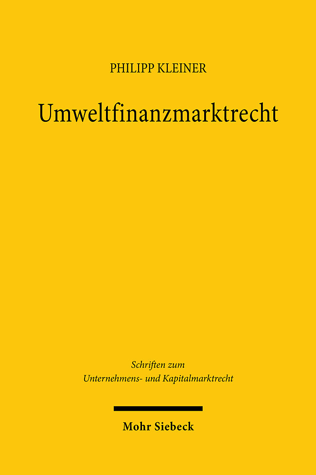 Umweltfinanzmarktrecht main product photo