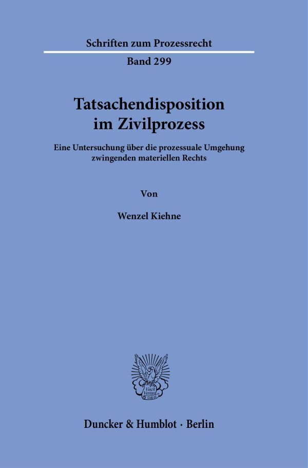 Tatsachendisposition im Zivilprozess. main product photo