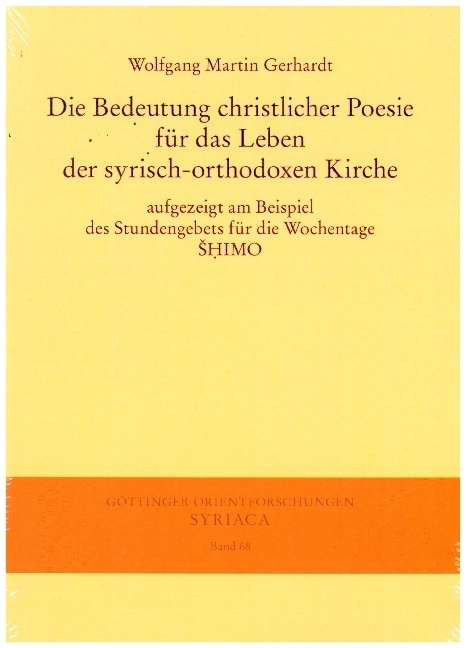 Die Bedeutung christlicher Poesie für das Leben der syrisch-orthodoxen Kirche main product photo