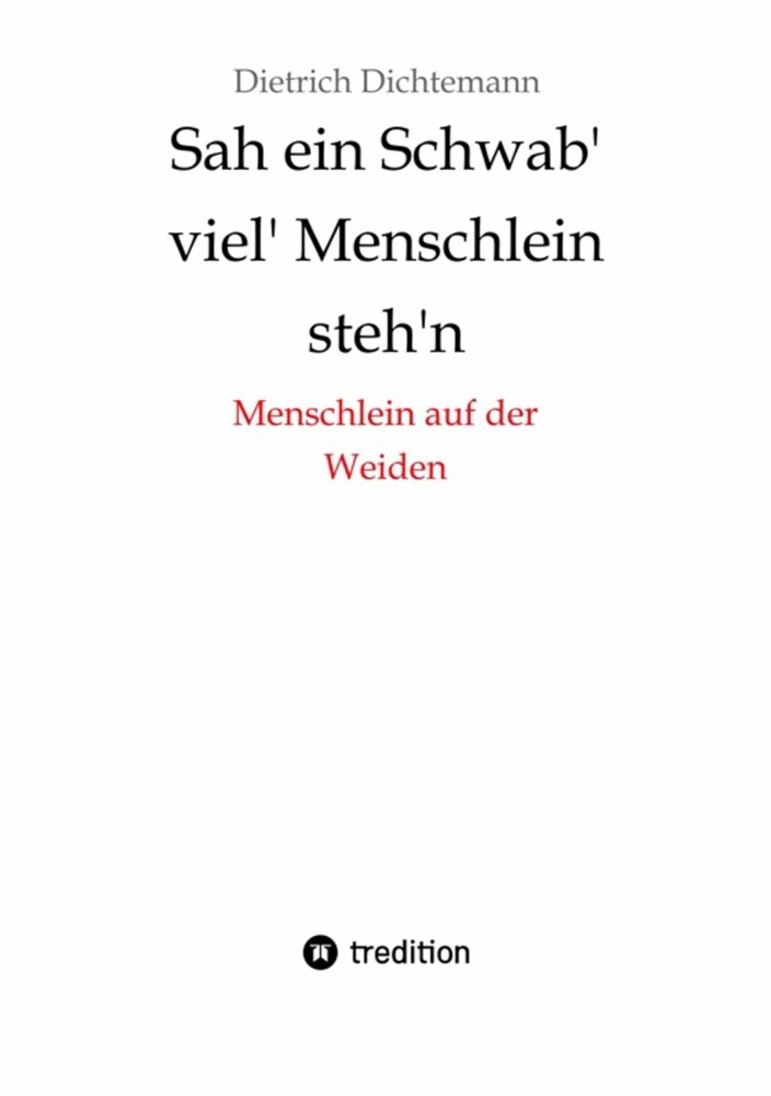 Sah ein Schwab' viel' Menschlein steh'n main product photo