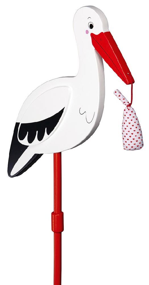 Blumenstecker Storch mit Babytuch main product photo