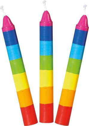 Geburtstagskerzen-Set, bunt (für Geburtstagskränze 106,Geburtstagskränze 108,55985,60721,60726,60706)