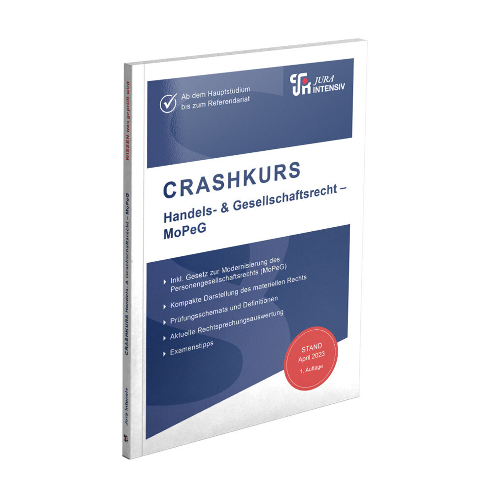 CRASHKURS Handels- & Gesellschaftsrecht - MoPeG main product photo