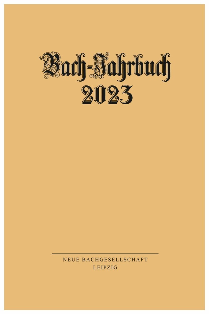Bach-Jahrbuch 2023 main product photo