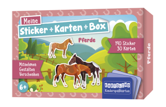Meine Sticker + Karten + Box - Pferde, m. 1 Beilage