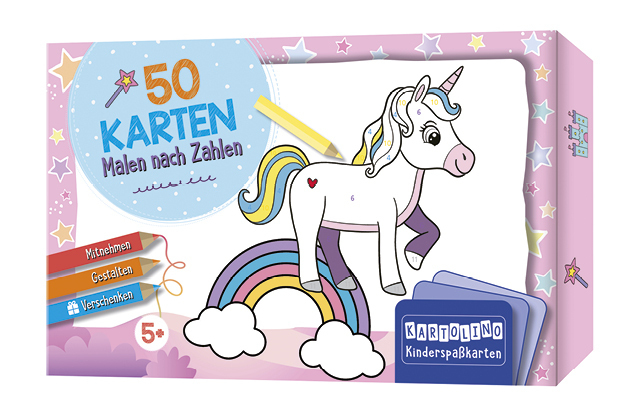 50 Karten Malen nach Zahlen - Regenbogenwelt main product photo