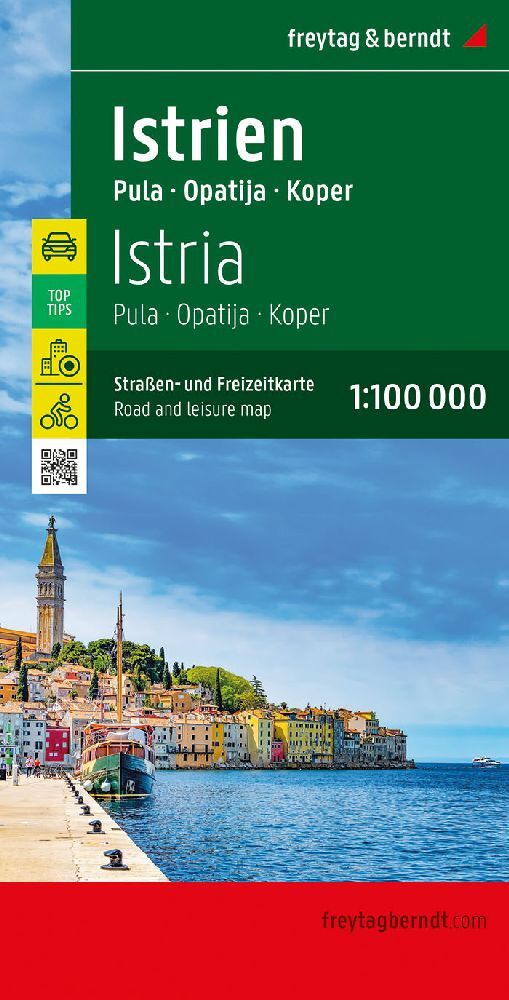 Istrien, Straßen- und Freizeitkarte 1:100.000, freytag & berndt main product photo