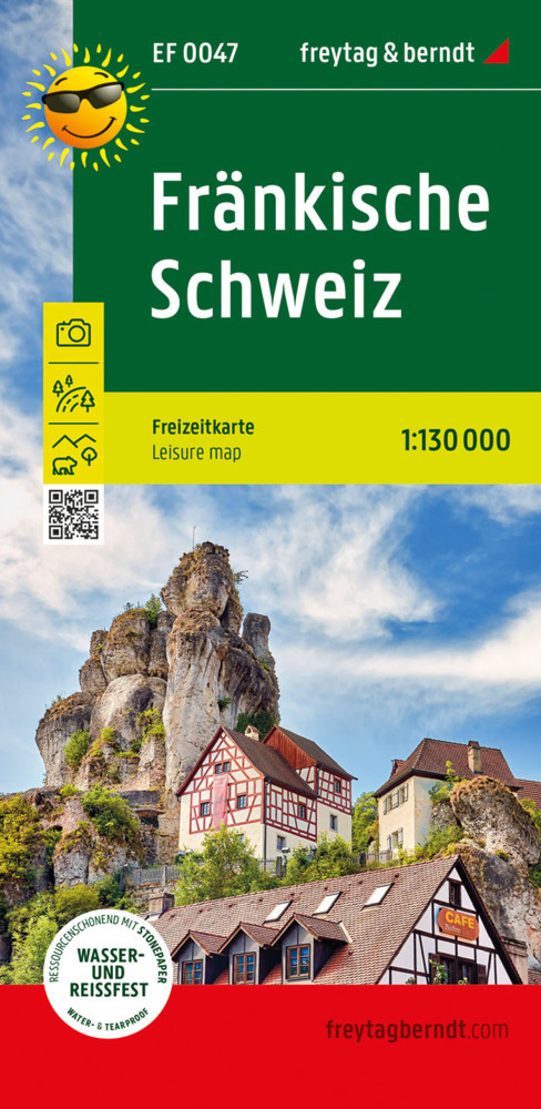 Fränkische Schweiz, Freizeitkarte 1:130.000, freytag & berndt main product photo