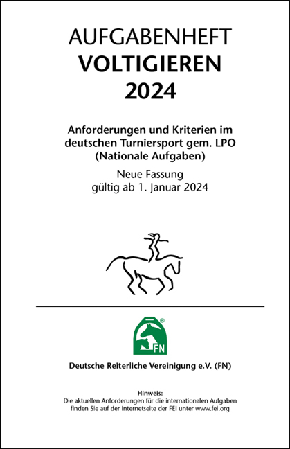 Aufgabenheft - Voltigieren 2024 main product photo
