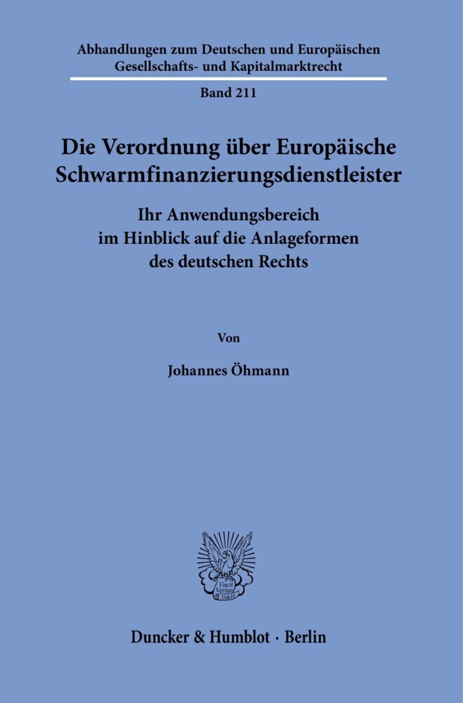 Die Verordnung über Europäische Schwarmfinanzierungsdienstleister. main product photo