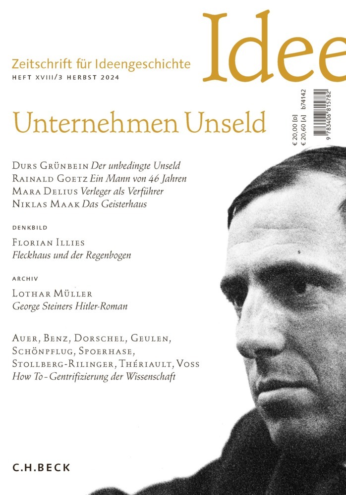 Zeitschrift für Ideengeschichte Heft XVIII/3 Herbst 2024 main product photo