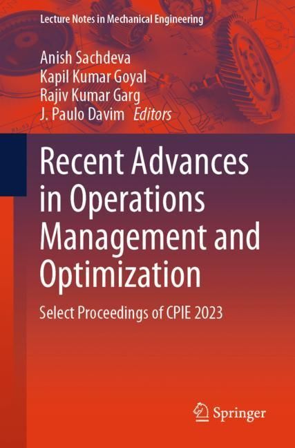 Recent Advances in Operations Management and Optimization main product photo