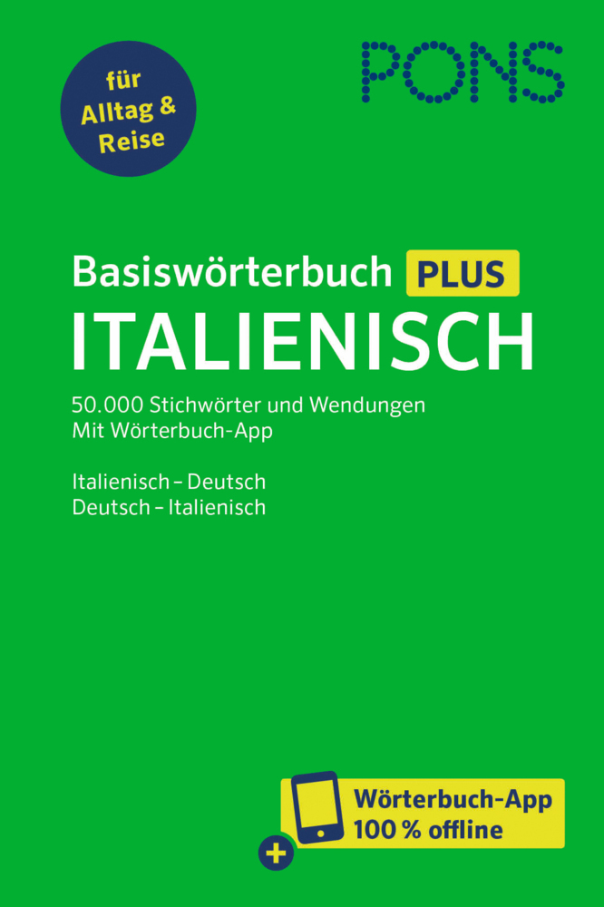 PONS Basiswörterbuch Plus Italienisch, m. Buch, m. Online-Zugang main product photo
