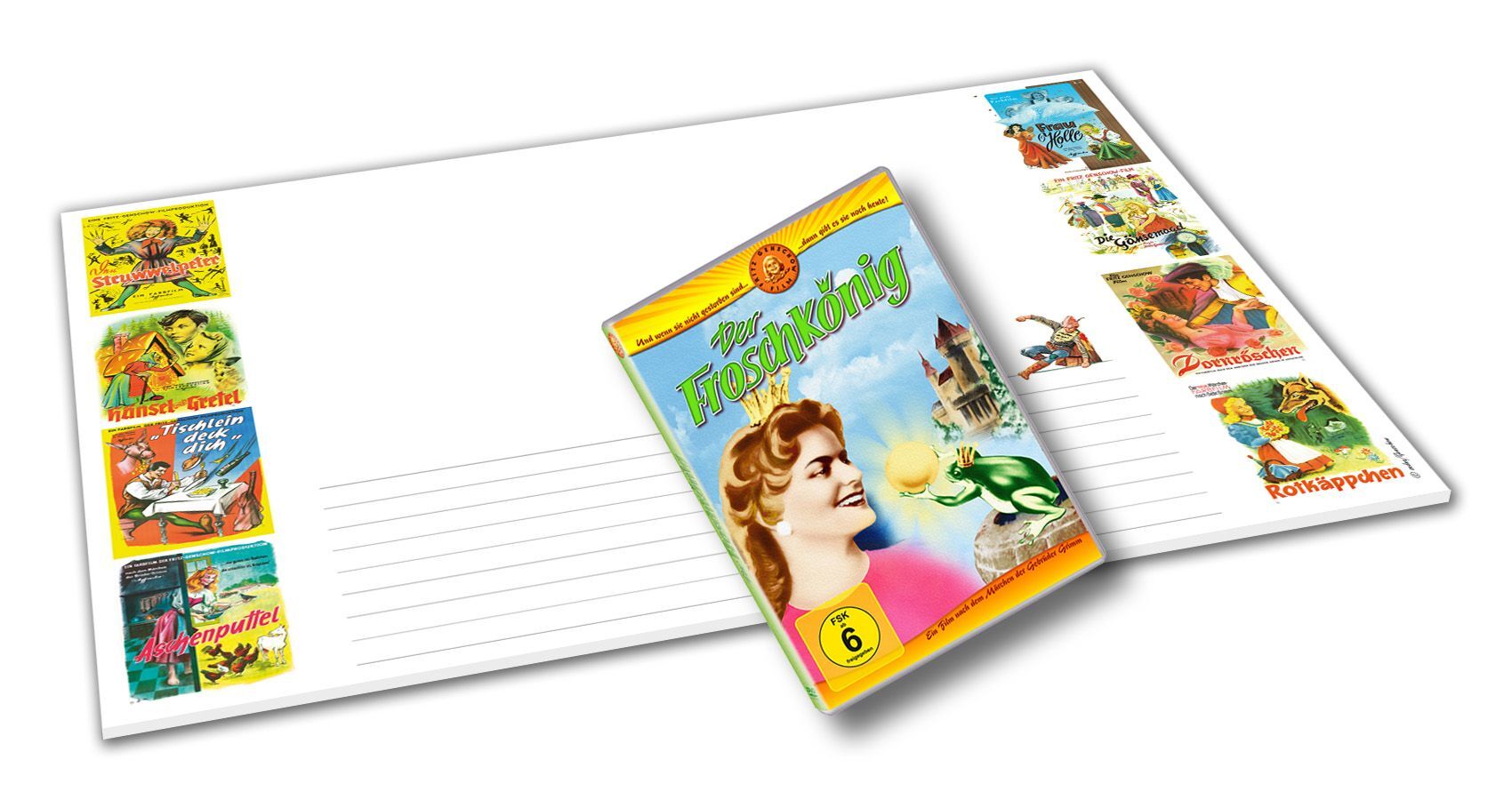 Der Froschkönig + Schreibtischunterlage Motiv: Märchen, 1 DVD + Schreibunterlage main product photo