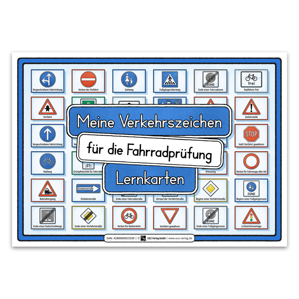 Meine Verkehrszeichen für die Fahrradprüfung- mit den neuen Verkehrszeichen main product photo