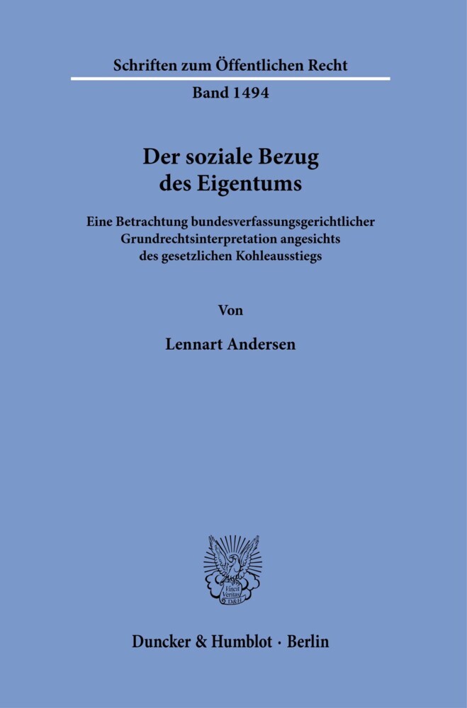 Der soziale Bezug des Eigentums. main product photo