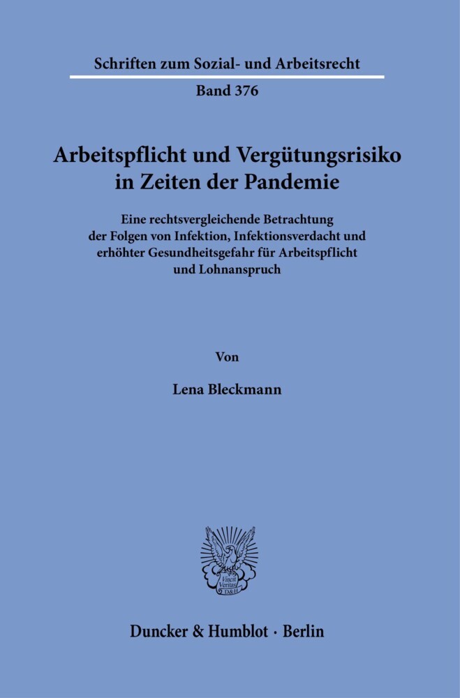 Arbeitspflicht und Vergütungsrisiko in Zeiten der Pandemie. main product photo