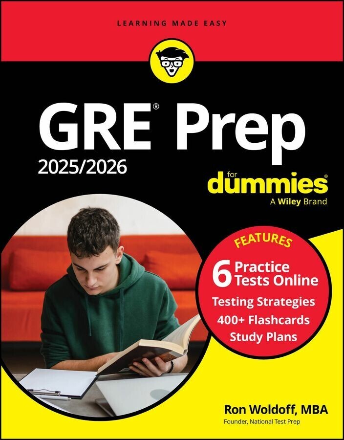 GRE Prep 2025/2026 For Dummies main product photo