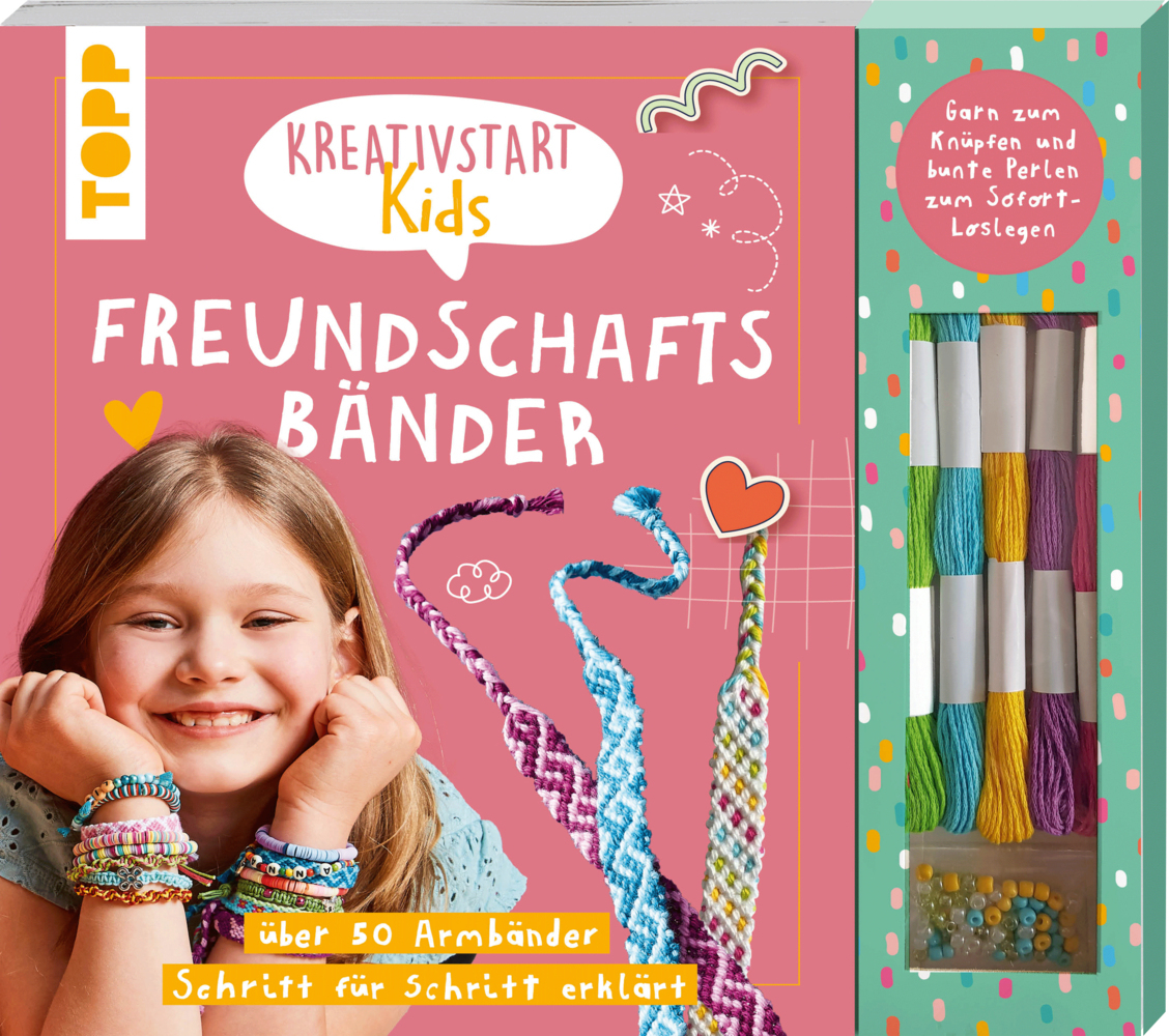 Kreativstart Kids Freundschaftsbänder. Anleitungsbuch und Material main product photo