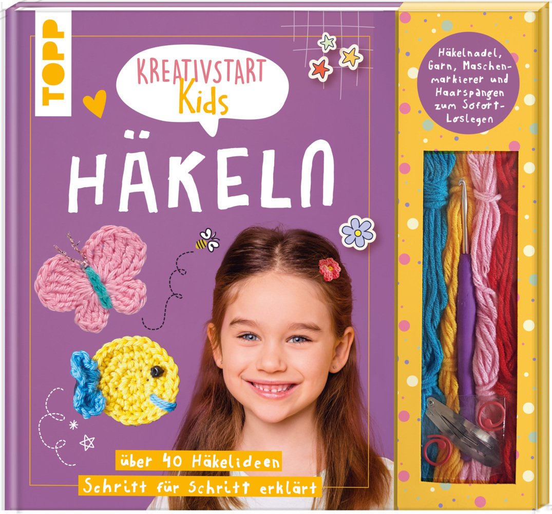 Kreativstart Kids Häkeln. Anleitungsbuch und Material main product photo