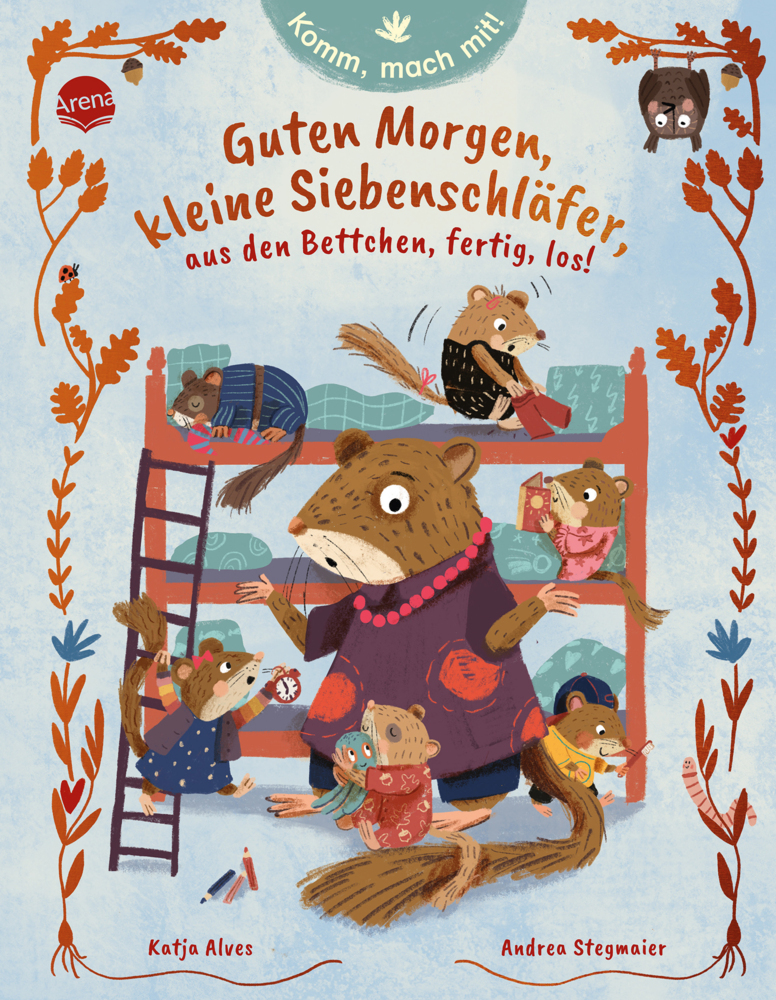 Komm, mach mit! Guten Morgen, kleine Siebenschläfer, aus den Bettchen, fertig, los! main product photo