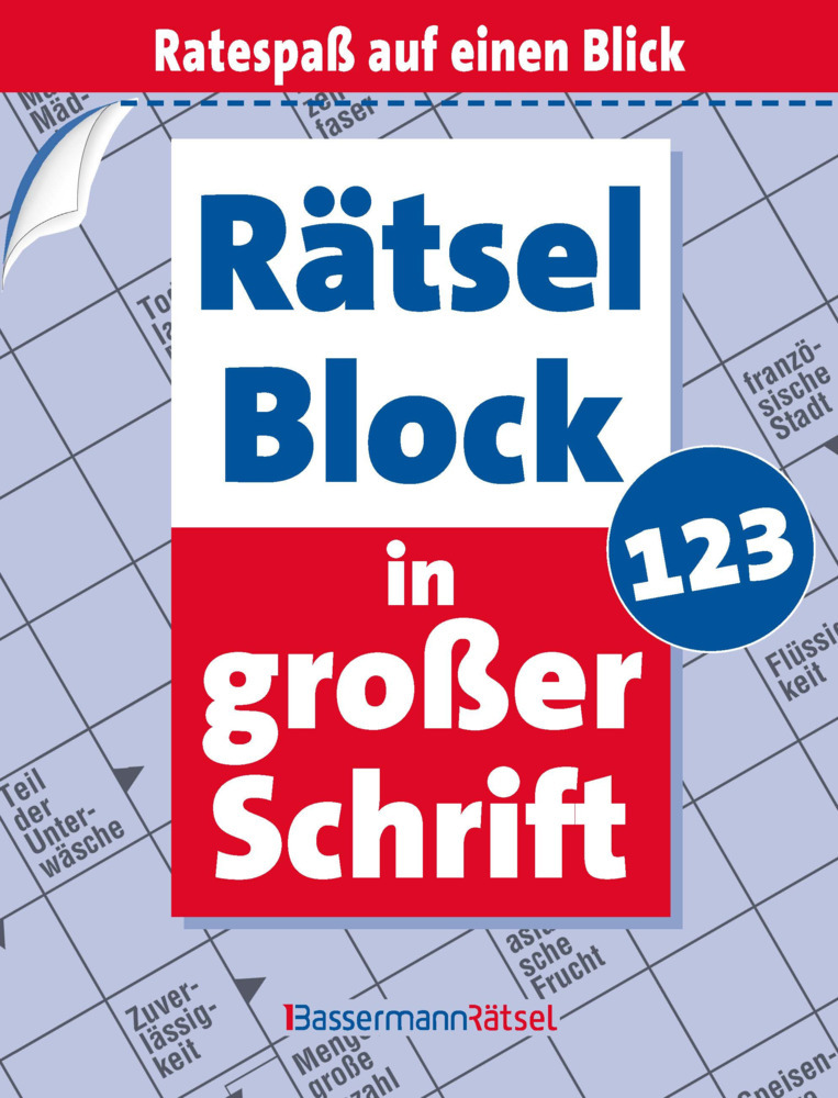 Rätselblock in großer Schrift 123 main product photo