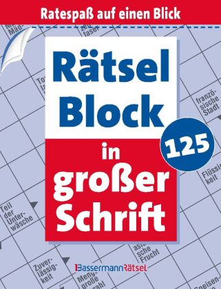 Rätselblock in großer Schrift 125
