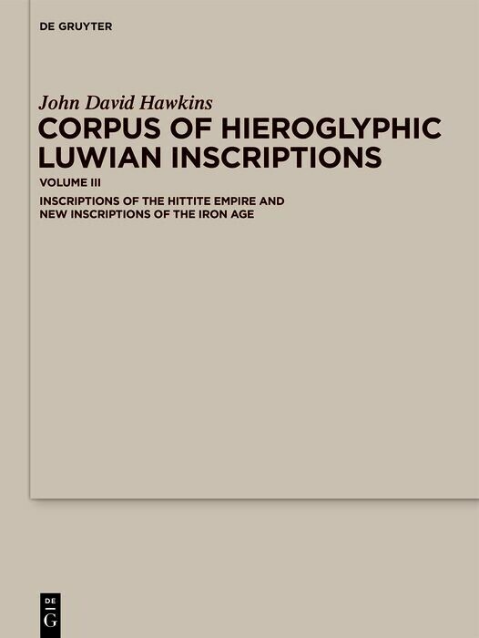 Corpus of Hieroglyphic Luwian Inscriptions main product photo