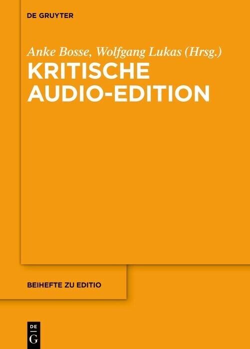 Kritische Audio-Edition main product photo