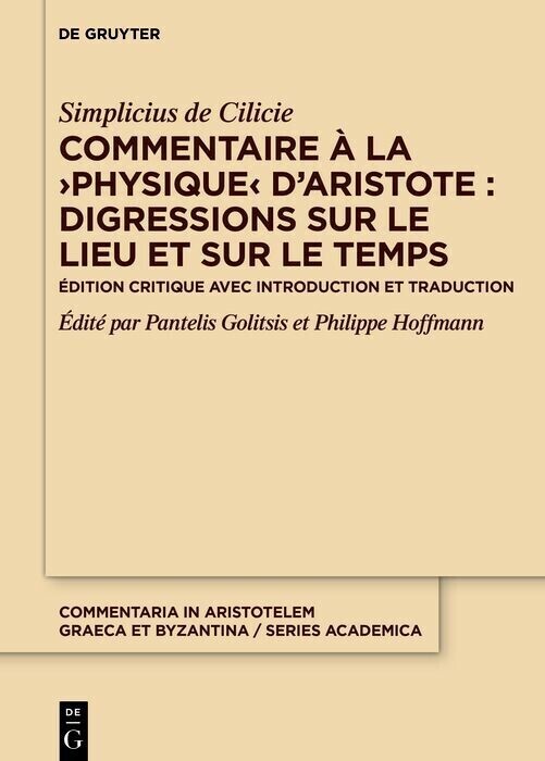 Commentaire à la ?Physique? d'Aristote : Digressions sur le lieu et sur le temps main product photo