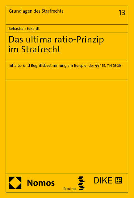 Das ultima ratio-Prinzip im Strafrecht main product photo