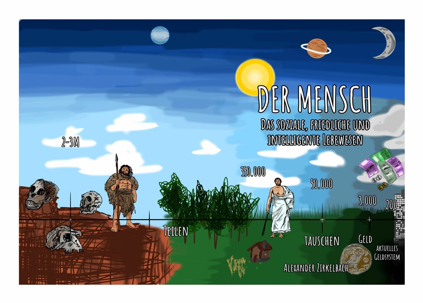 Der Mensch - Das soziale, friedliche und intelligente Lebewesen. main product photo