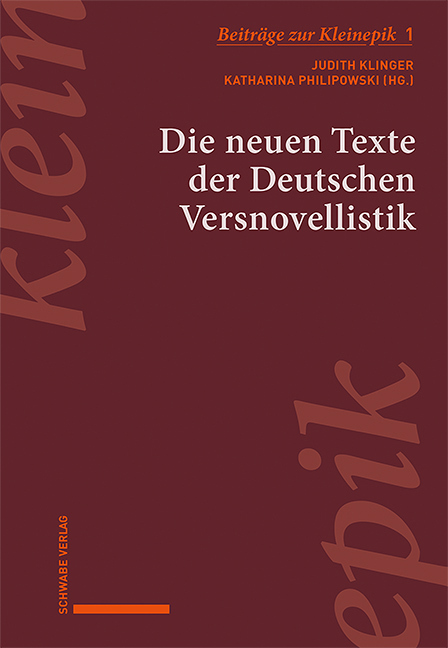 Die neuen Texte der Deutschen Versnovellistik main product photo