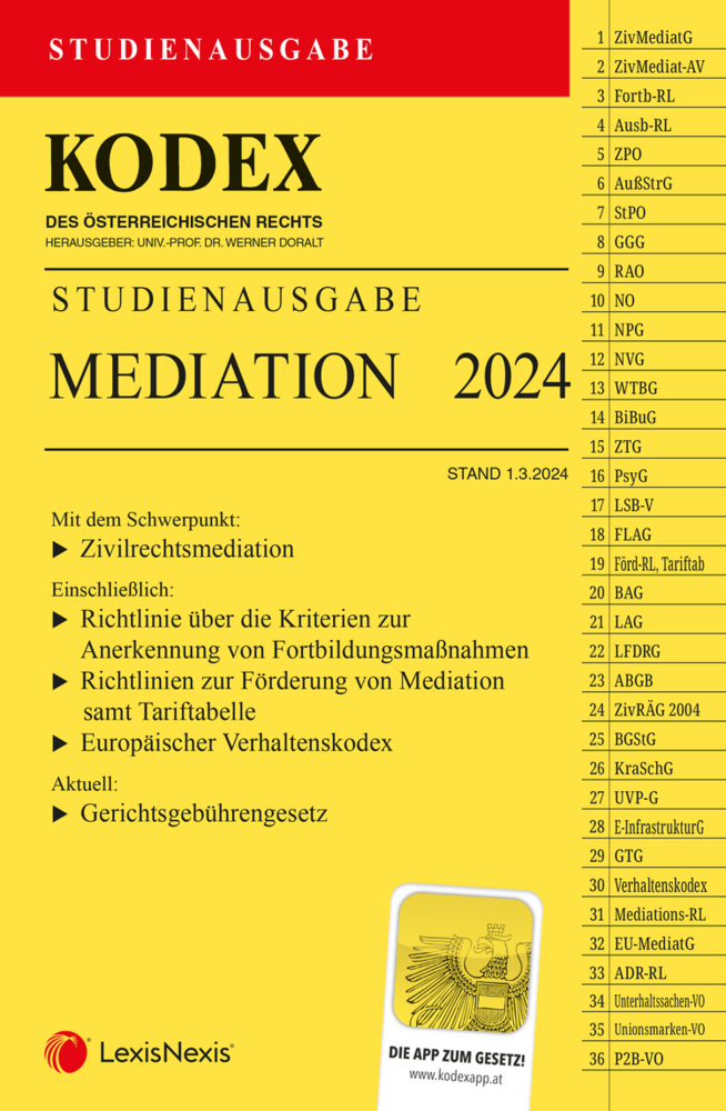 KODEX Mediation Studienausgabe main product photo