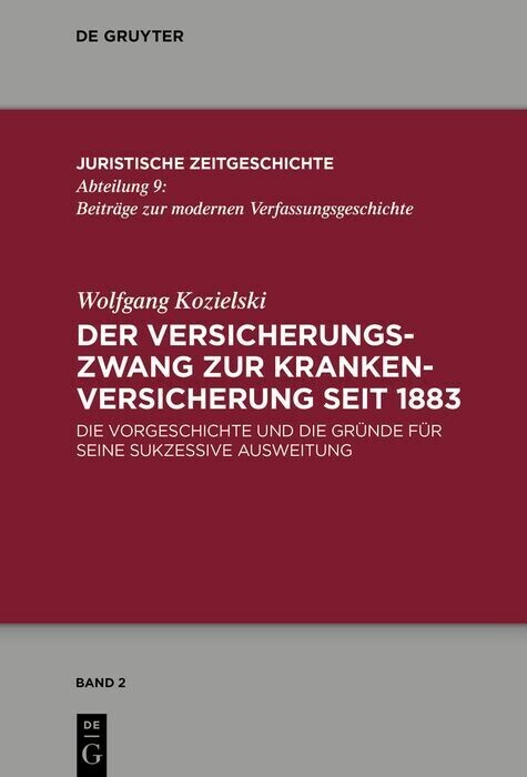 Der Versicherungszwang zur Krankenversicherung seit 1883 main product photo