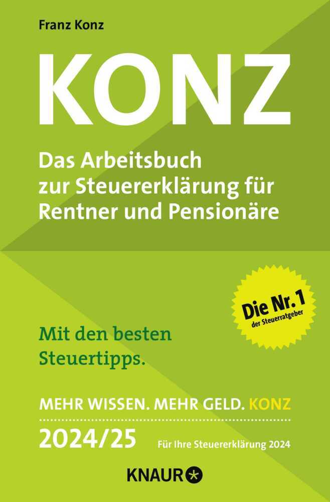 Konz - Das Arbeitsbuch zur Steuererklärung für Rentner und Pensionäre main product photo