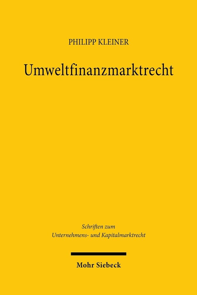 Umweltfinanzmarktrecht main product photo