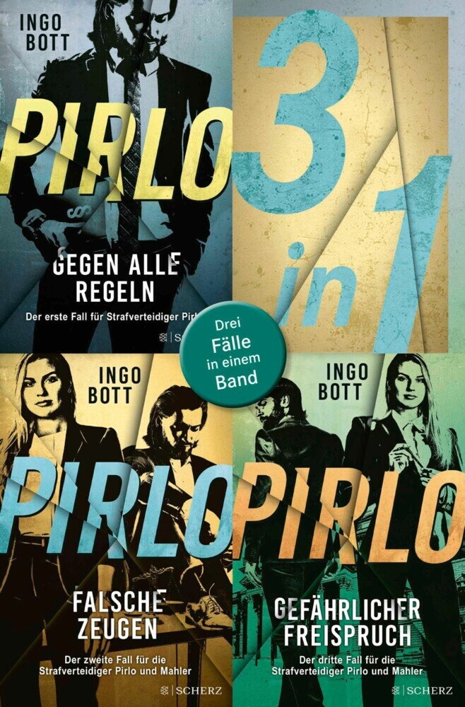 Pirlo - Gegen alle Regeln / Pirlo - Falsche Zeugen / Pirlo - Gefährlicher Freispruch - Drei Fälle für die Strafverteidiger Pirlo und Mahler in einem Band main product photo