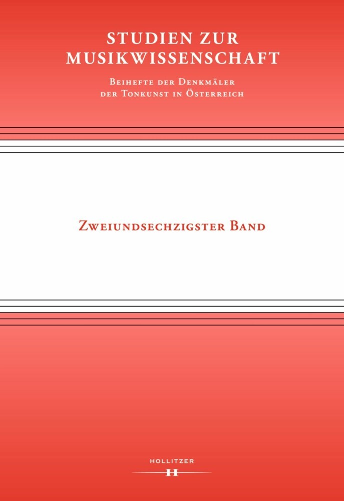 Studien zur Musikwissenschaft - Beihefte der Denkmäler der Tonkunst in Österreich. Band 62 main product photo