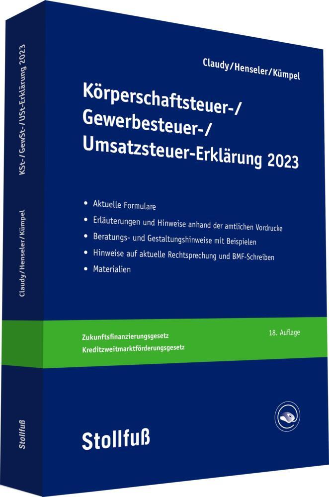 Körperschaftsteuer-, Gewerbesteuer-, Umsatzsteuer-Erklärung 2023 main product photo