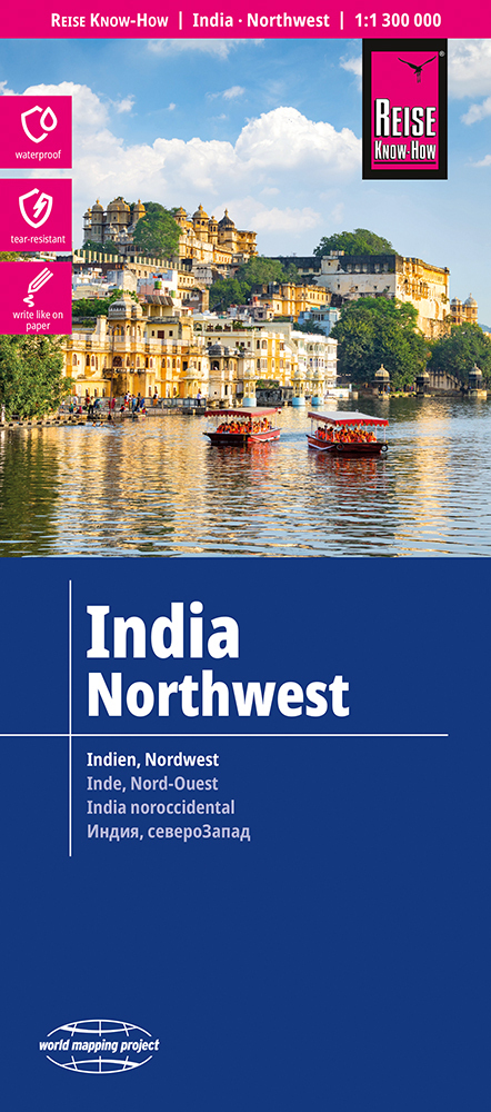 Reise Know-How Landkarte Indien, Nordwest / India, Northwest (1:1.300.000) main product photo
