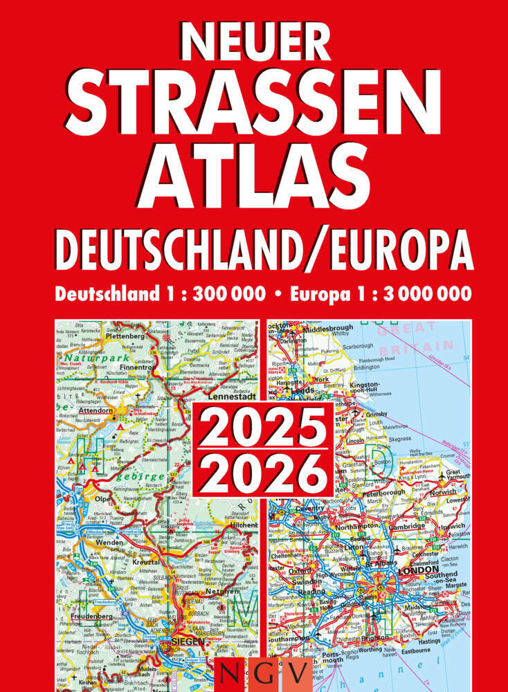 Neuer Straßenatlas Deutschland/Europa 2025/2026 main product photo