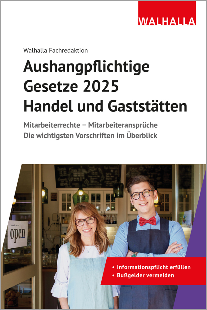 Aushangpflichtige Gesetze 2025 Handel und Gaststätten main product photo