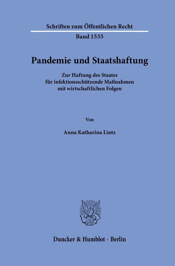 Pandemie und Staatshaftung main product photo