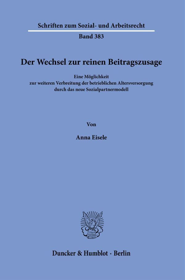 Der Wechsel zur reinen Beitragszusage. main product photo