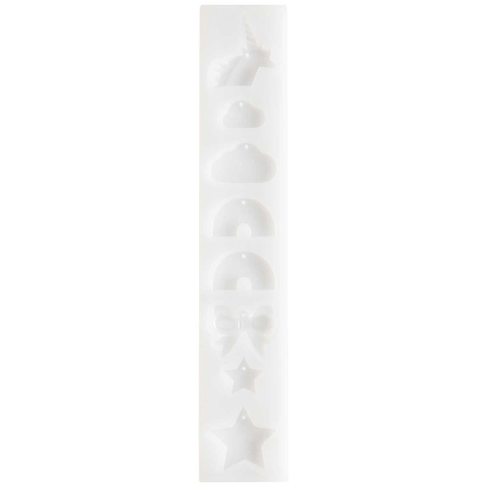 Silikon Gießform Anhänger Regenbogen / Außenmaß Silikonform 4 x 21,5 cm main product photo